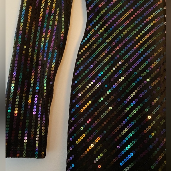 NWT Cosmopolitan Maya Long Sleeve Stretch Black Multi Minj Dress (Size XS) - Picture 3 of 6